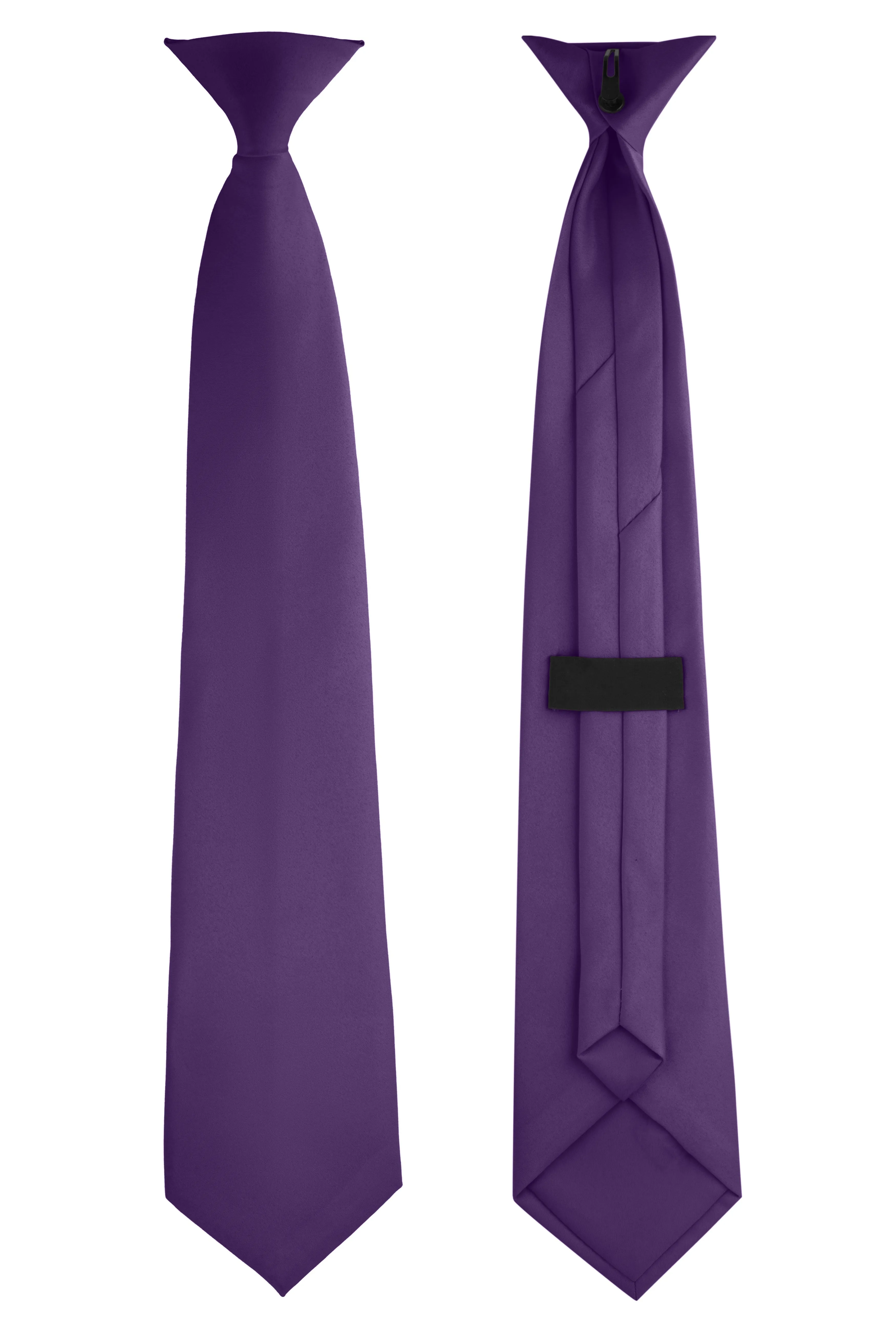 Clip-On, Straight, Rich Satin Tie