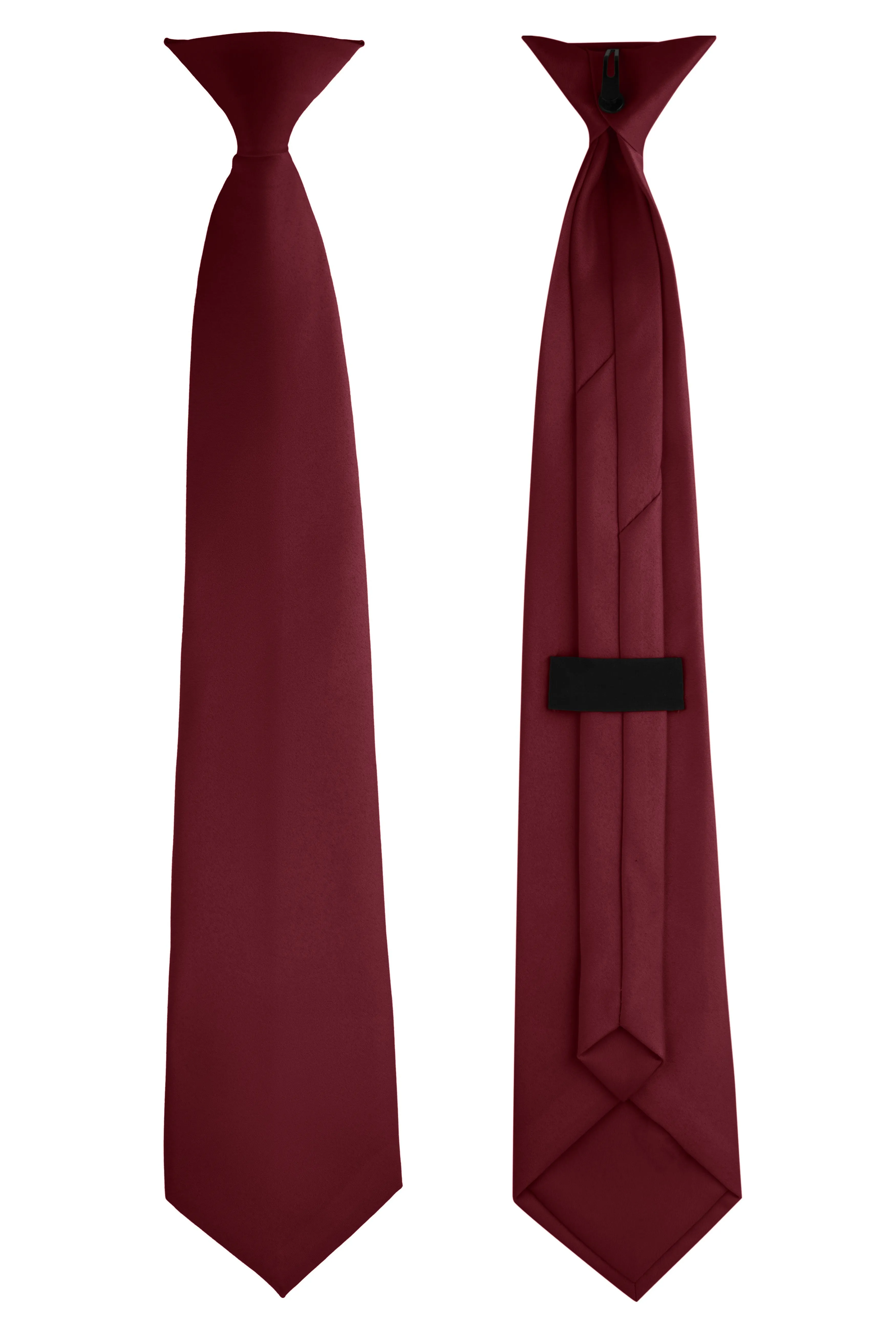 Clip-On, Straight, Rich Satin Tie