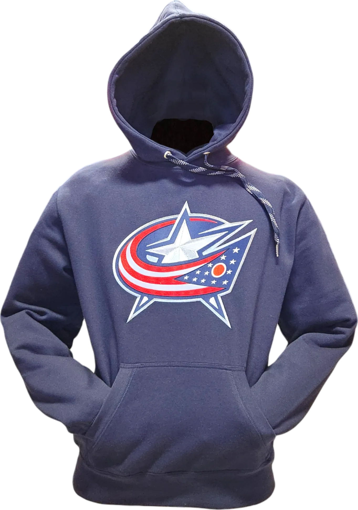 Columbus Blue Jackets Embroidered Crest Hoodie Navy