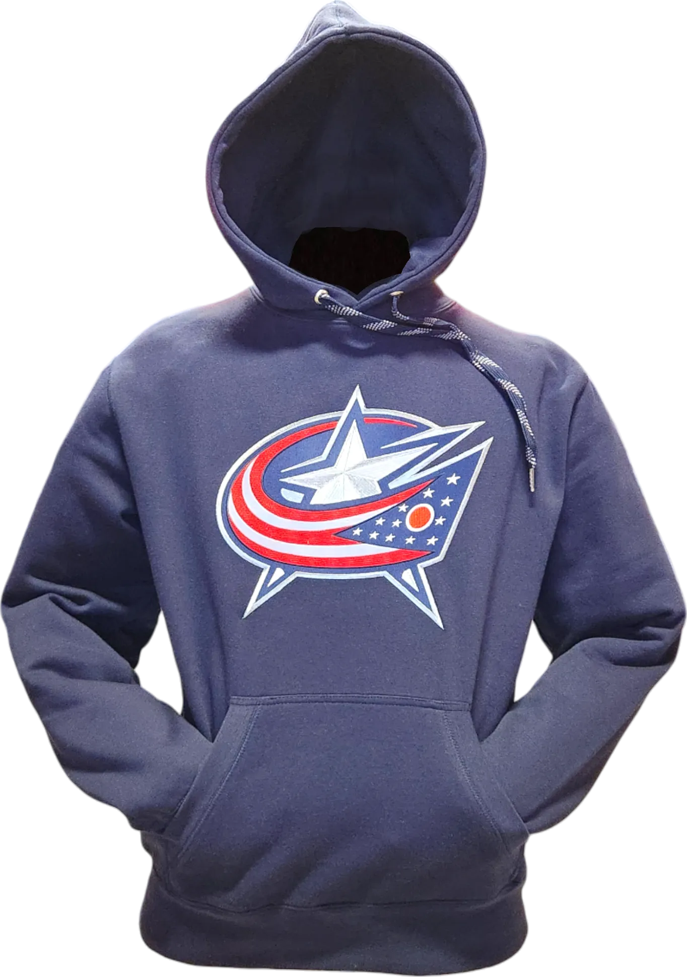 Columbus Blue Jackets Embroidered Crest Hoodie Navy