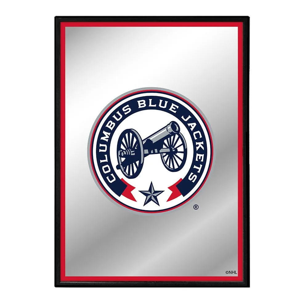 Columbus Blue Jackets: Logo - Framed Mirrored Wall Sign