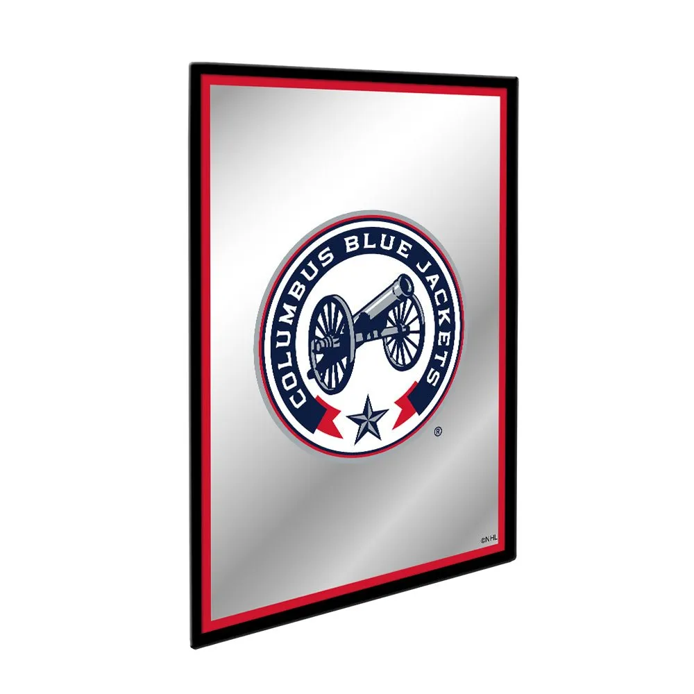 Columbus Blue Jackets: Logo - Framed Mirrored Wall Sign