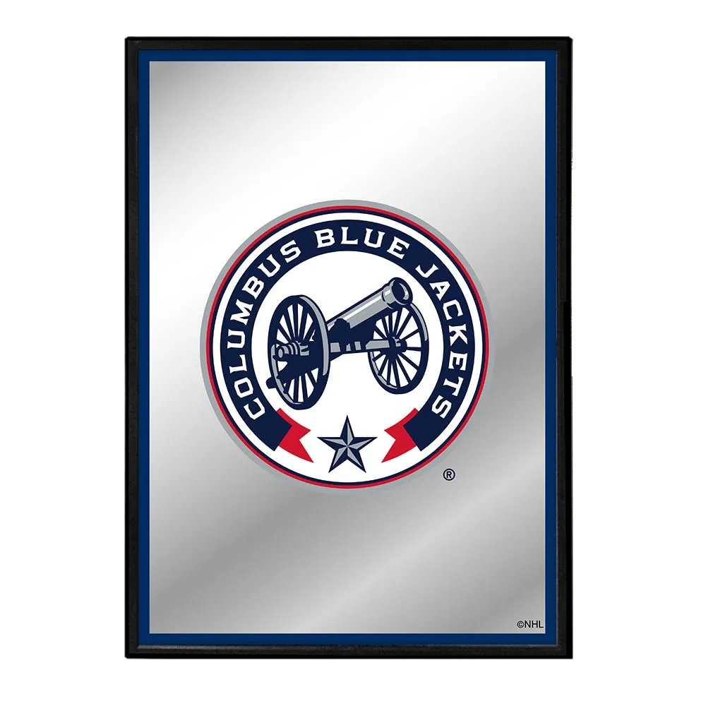Columbus Blue Jackets: Logo - Framed Mirrored Wall Sign