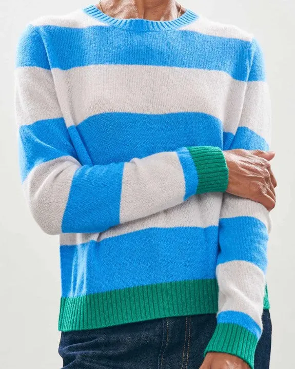 Contrast Stripe Crew