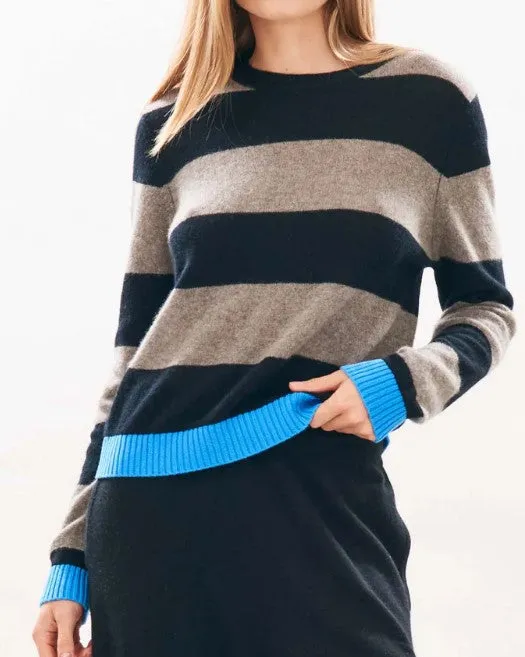 Contrast Stripe Crew