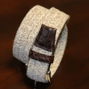 Creme Solid Stretch Belt