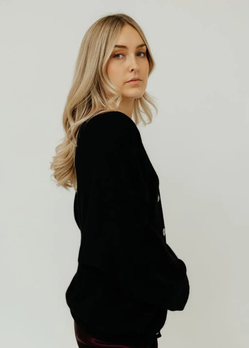 CRUSH Cashmere Cangu Oversized Cardigan in Black