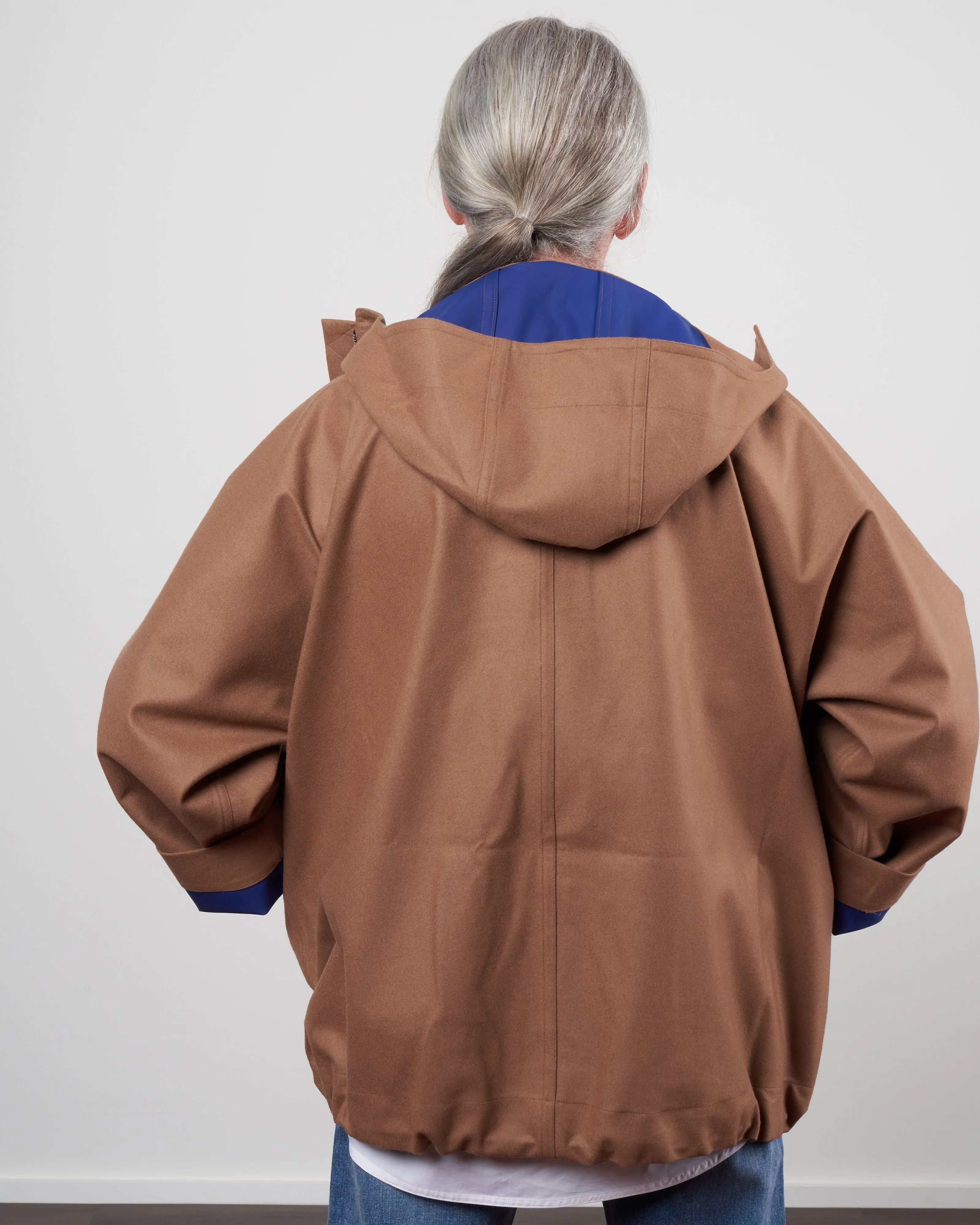 cyril waterproof flannel jacket - toffee