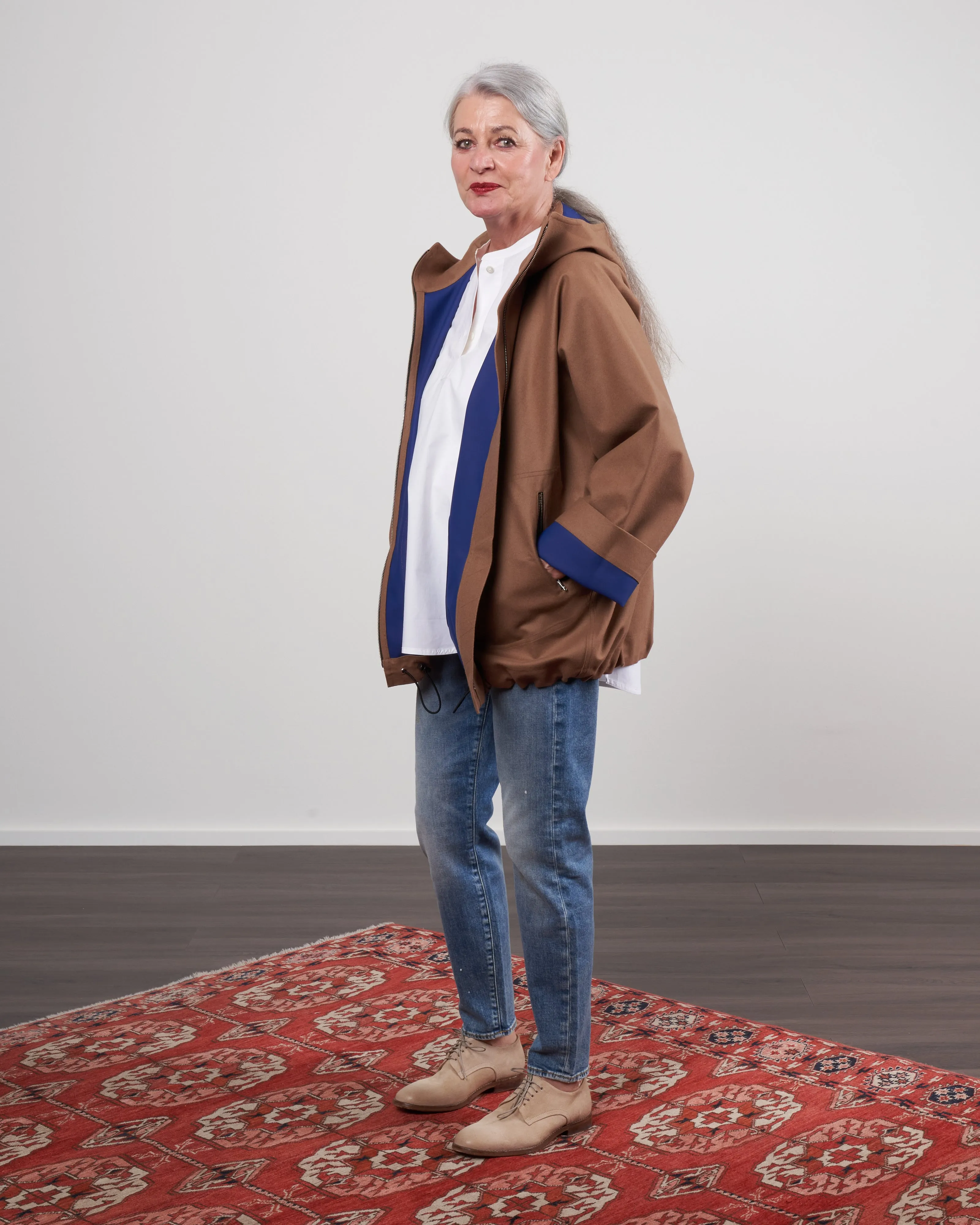 cyril waterproof flannel jacket - toffee