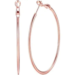 Dainty 70mm 14K Yellow Gold Silver Big Large Hoop Earrings For Women Girls Sensitive Ears Fashion Round Circle Huggie Hypoallergenic Hoops 3 Inch Minimalist Hooped Gifts Bff Birthday | Multiple Colors and Sizes