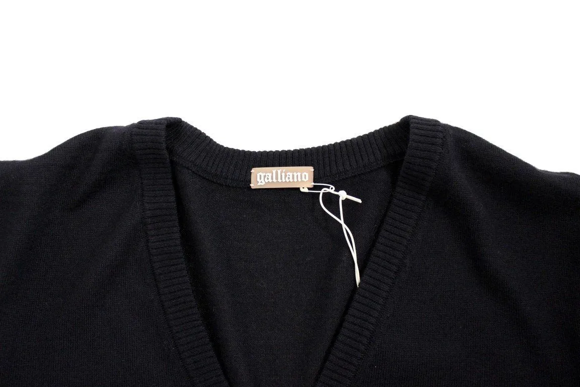 Dark blue wool cardigan