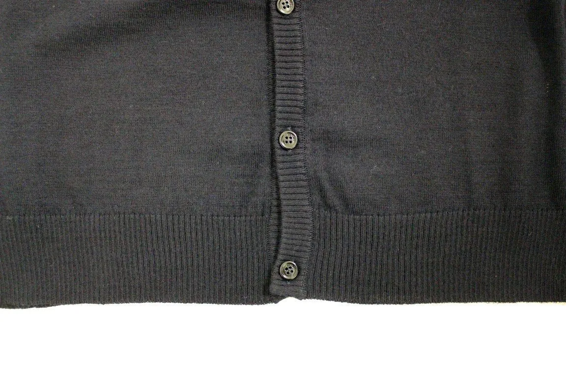 Dark blue wool cardigan