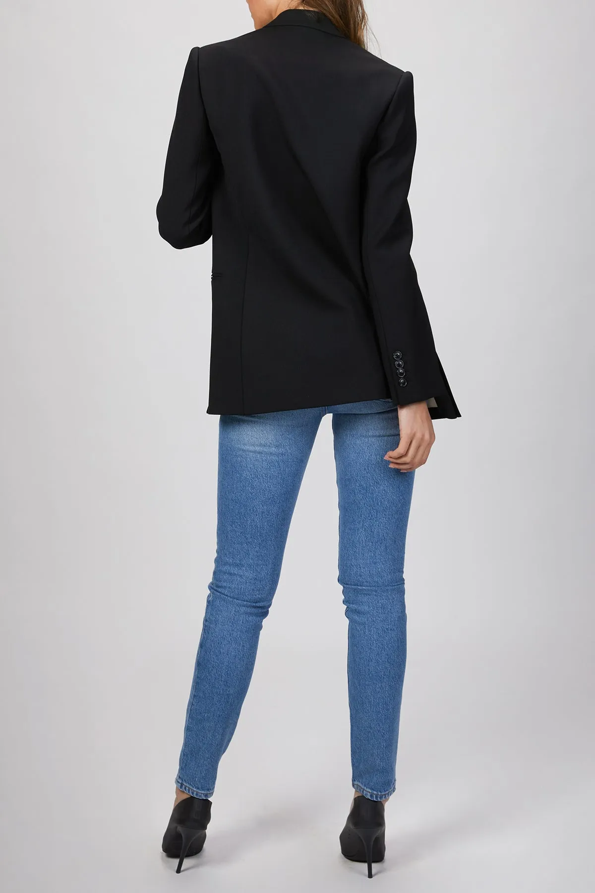 DOUBLE BREASTED CAVALRY TWILL BLAZER