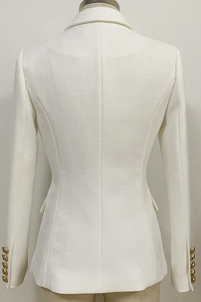 Double Breasted Lapel Collar Midi Coat