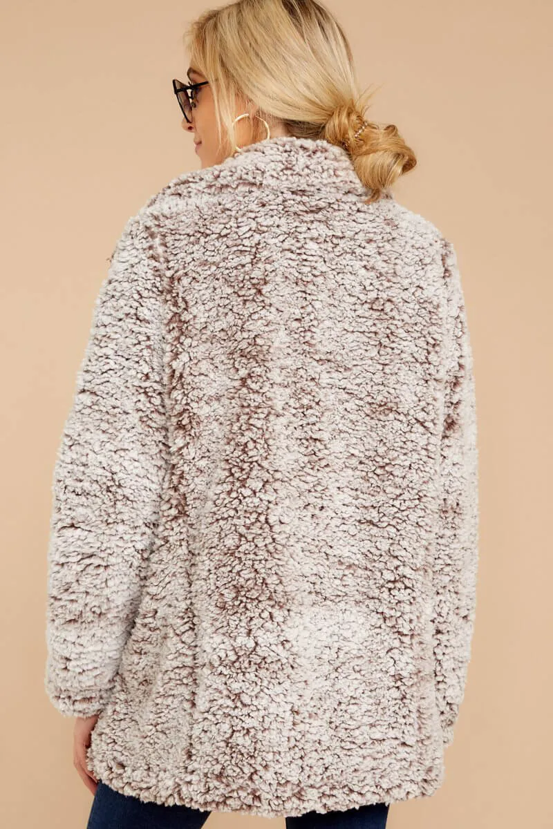 Double-breasted Lapel Plush Jacket