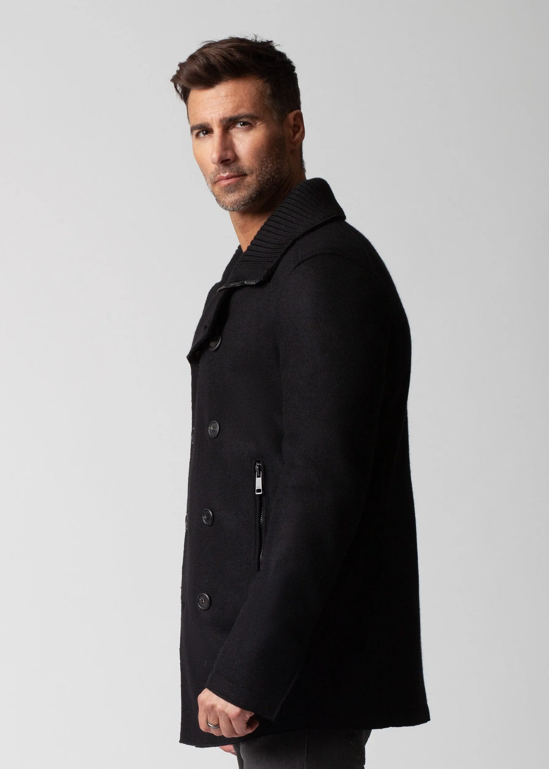 DOUBLE BREASTED PEA COAT