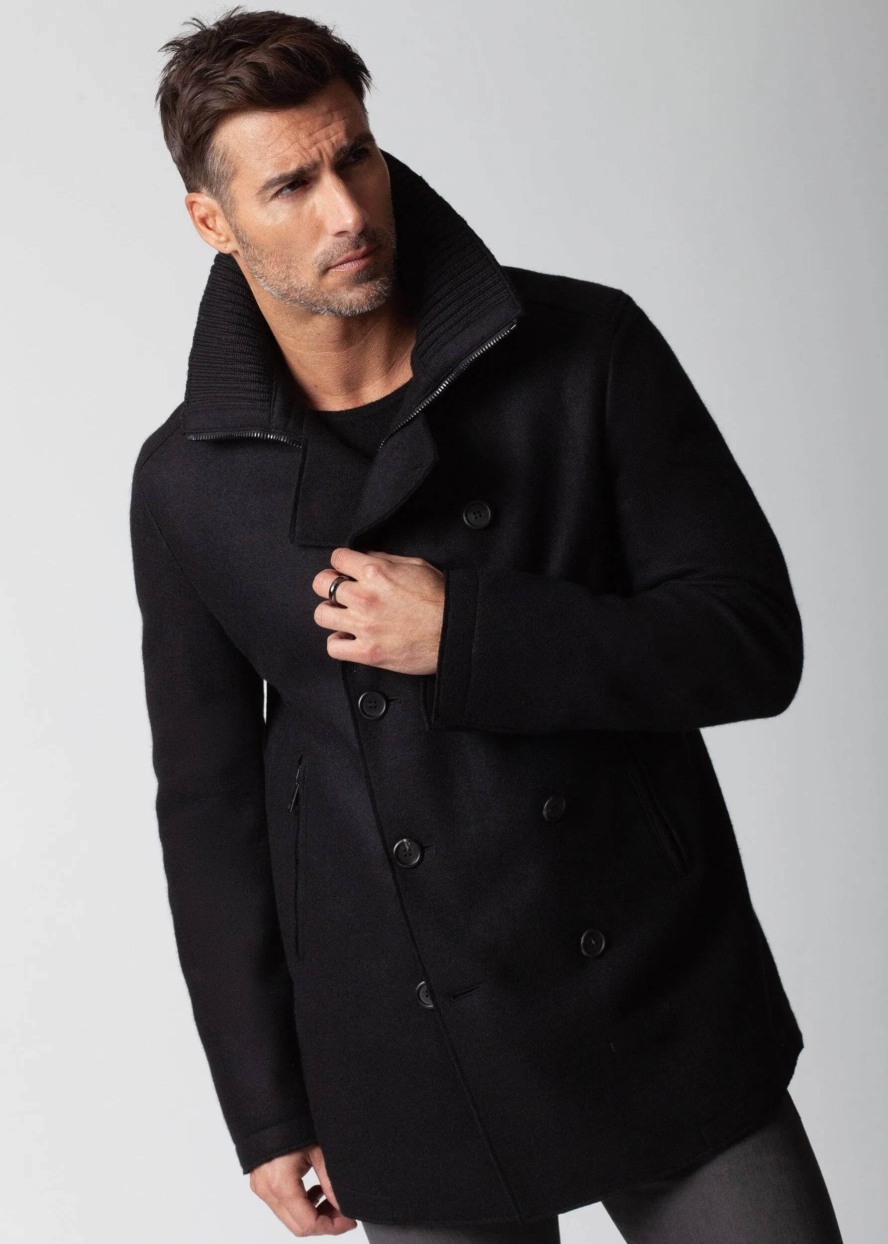 DOUBLE BREASTED PEA COAT