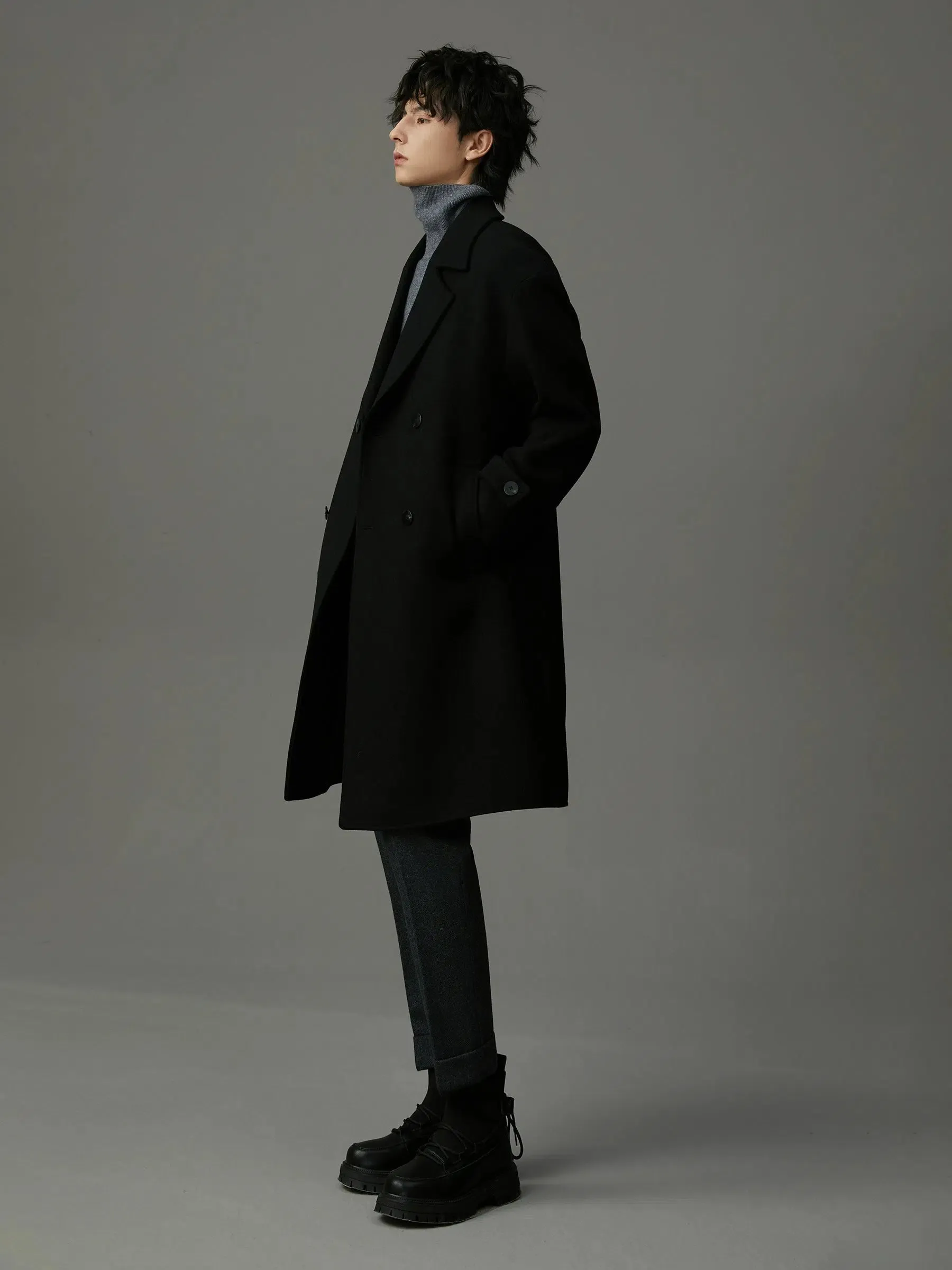 Double-Breasted Wool Coat
