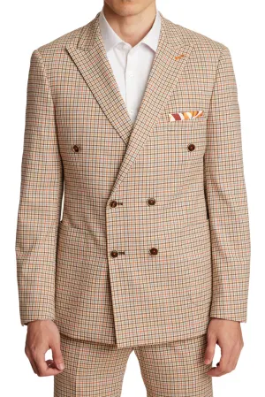 Dover Notch Jacket- Tan Check