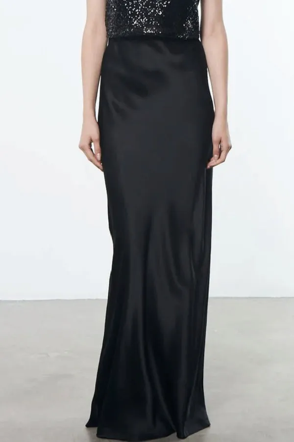 Enza Costa Silk Full Length Skirt