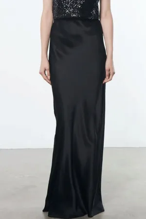 Enza Costa Silk Full Length Skirt