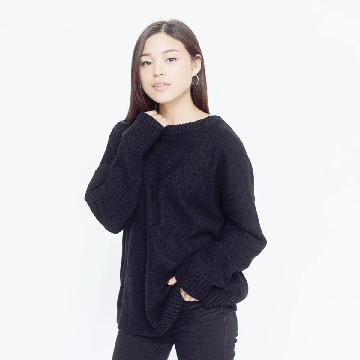 Faux Cashmere Marchesi Sweater | Grey