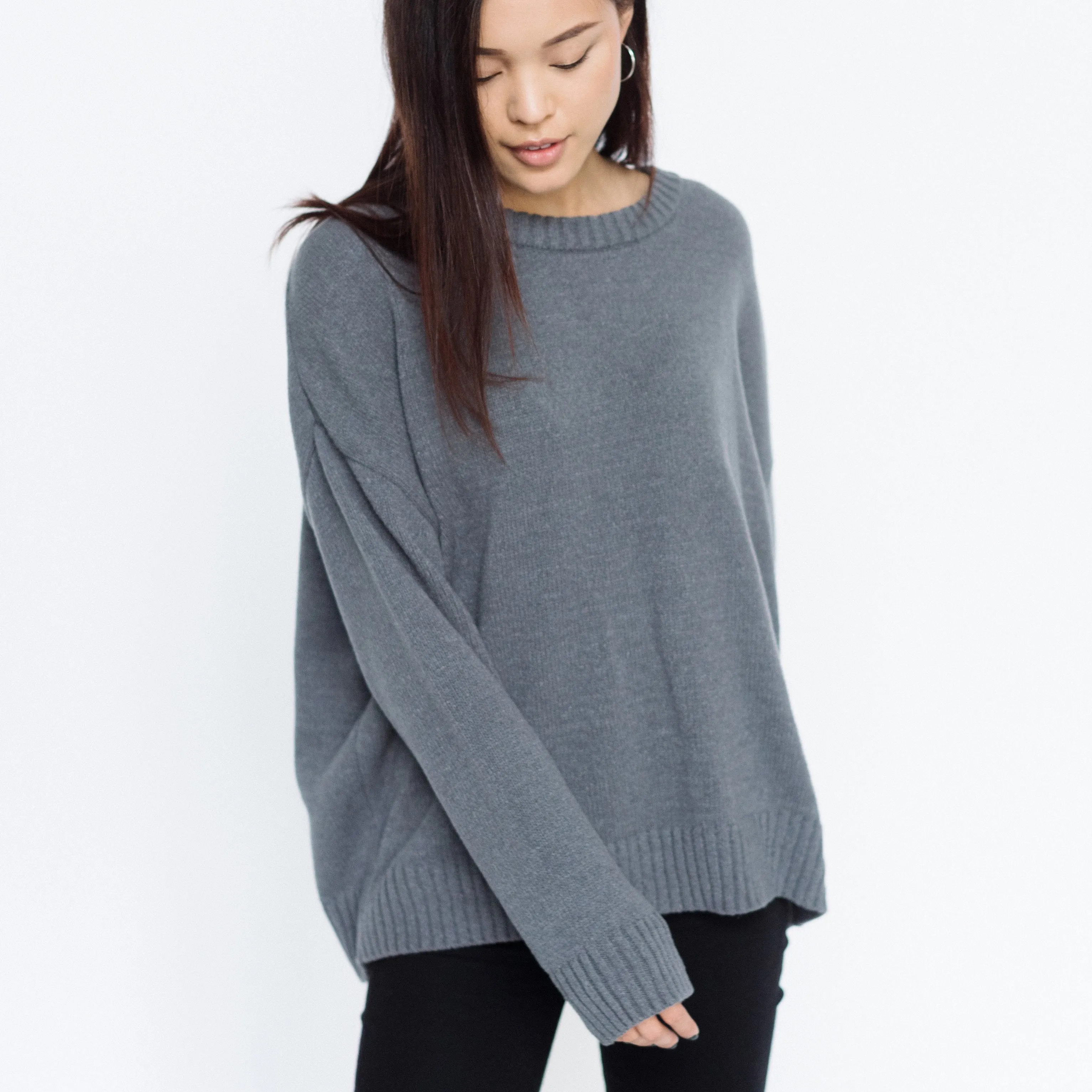 Faux Cashmere Marchesi Sweater | Grey