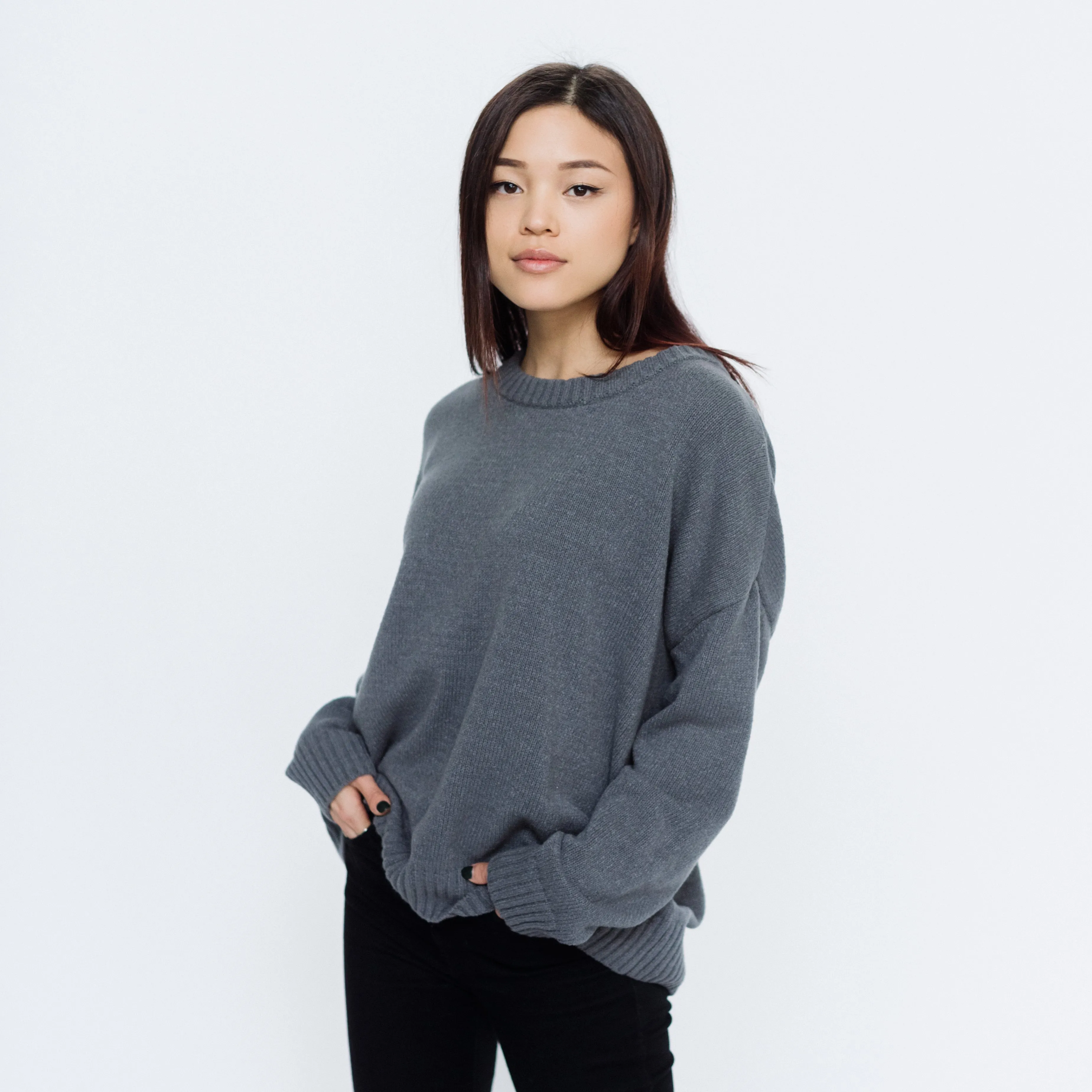 Faux Cashmere Marchesi Sweater | Grey