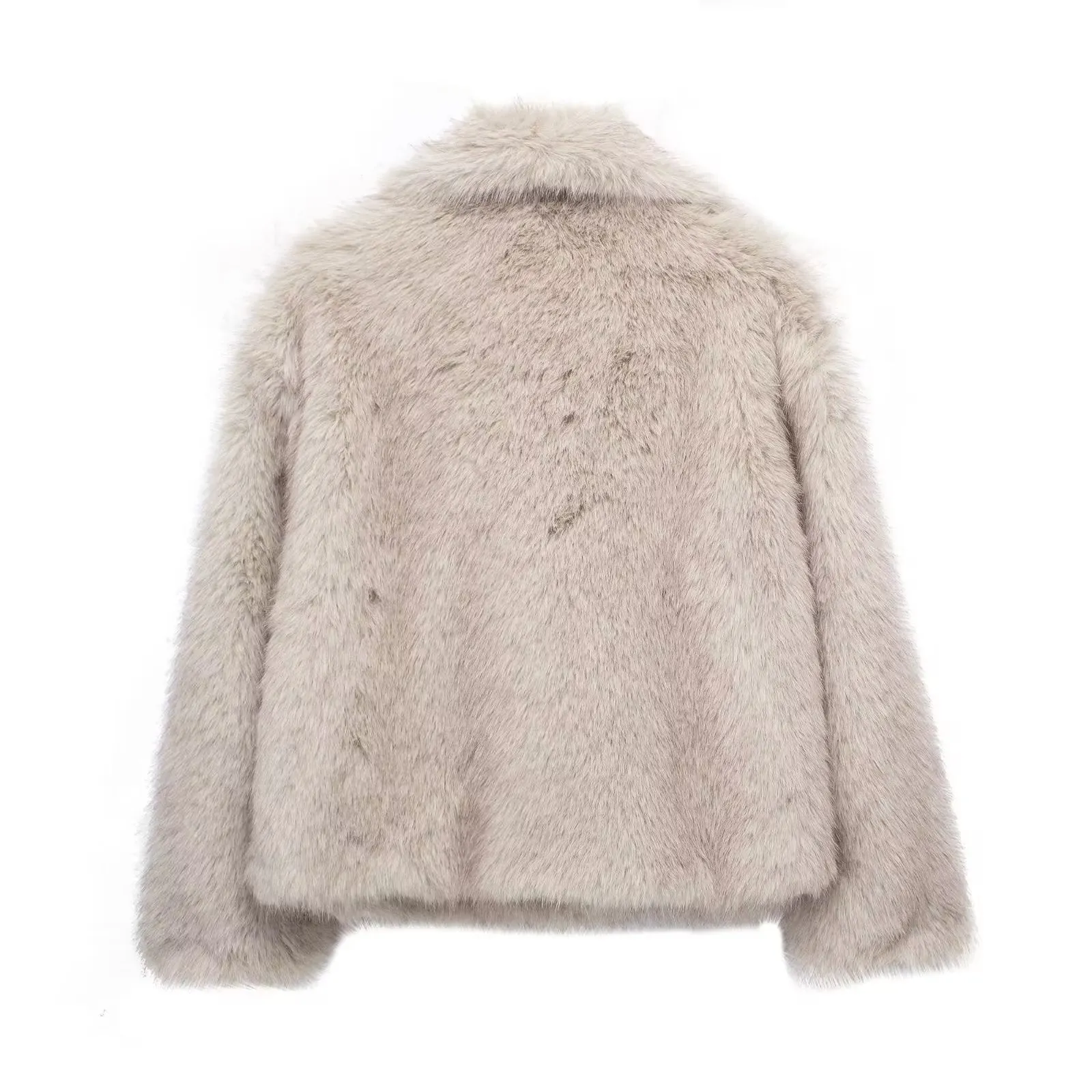 Faux Fur Loose Fitted Fur Jacket