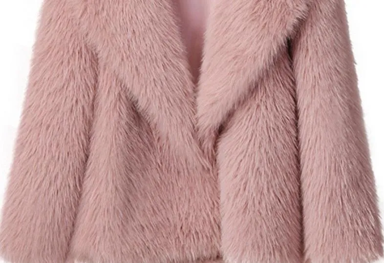 Faux Fur Loose Fitted Fur Jacket