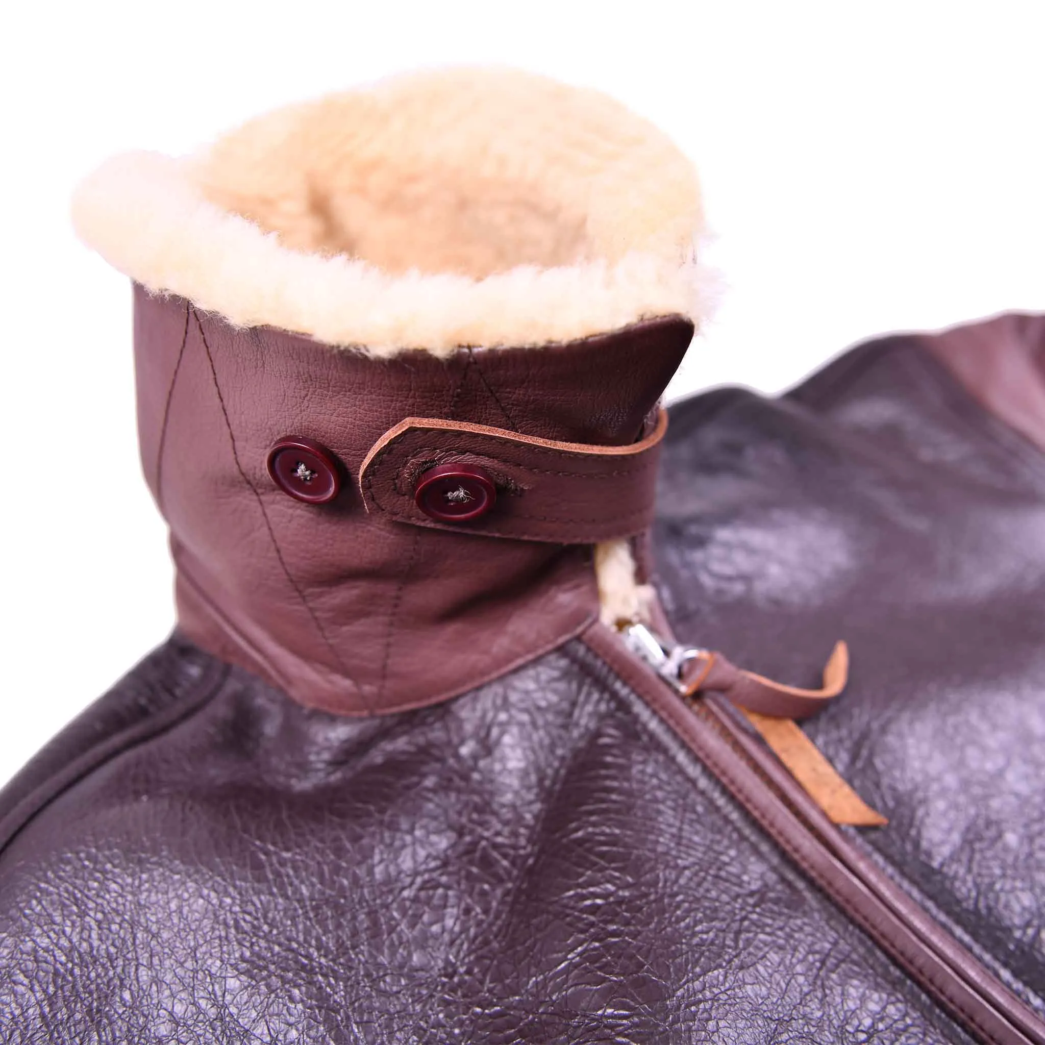 FiveStar MEN AVIATOR US NAVY M-445A SHEEPSKIN LEATHER FLIGHT JACKET