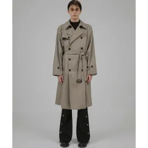 FLARE UP (フレアアップ)     Oversized Trench Coat - Greyish Beige (FL-012)