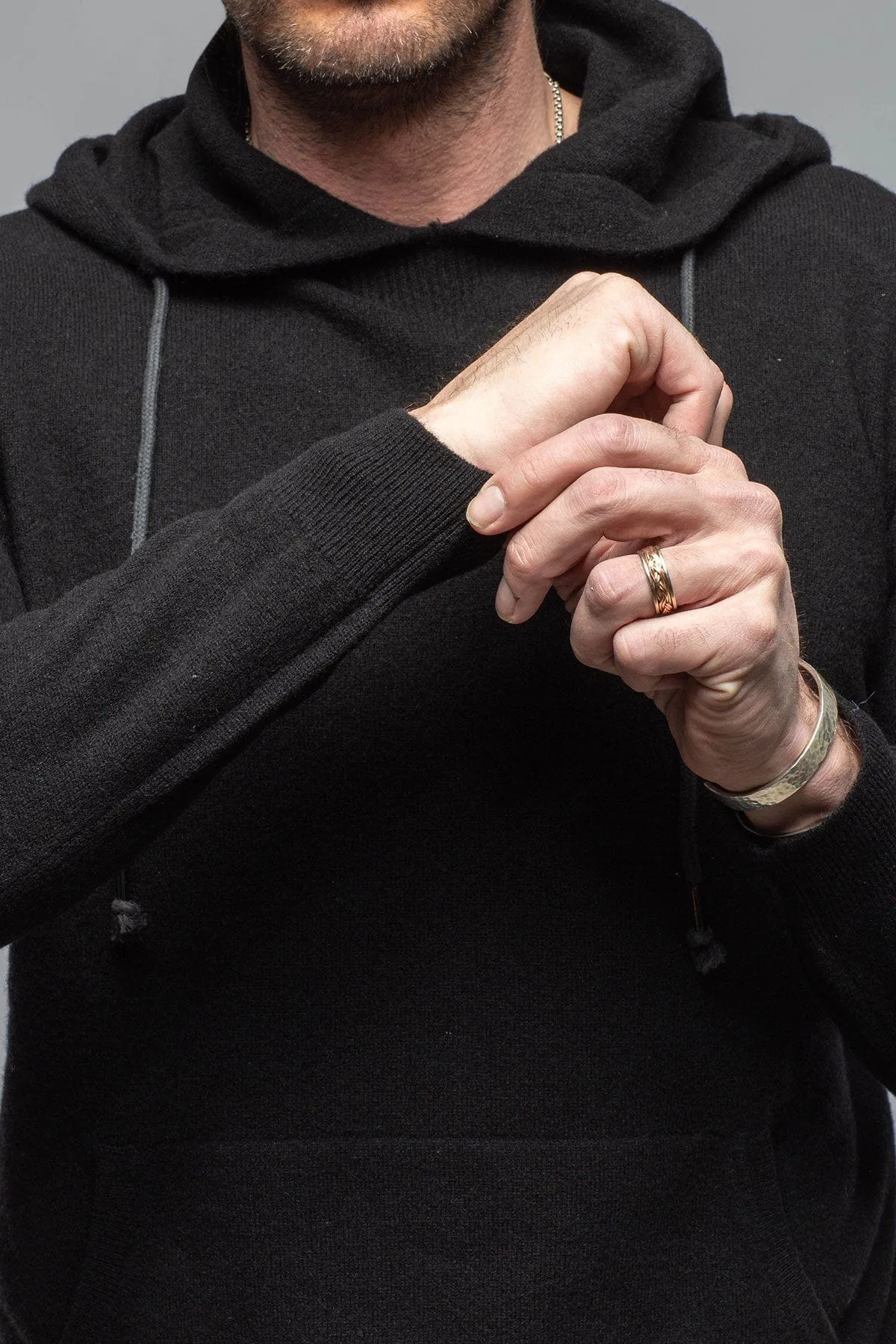 Florio II Cashmere Hoodie In Black
