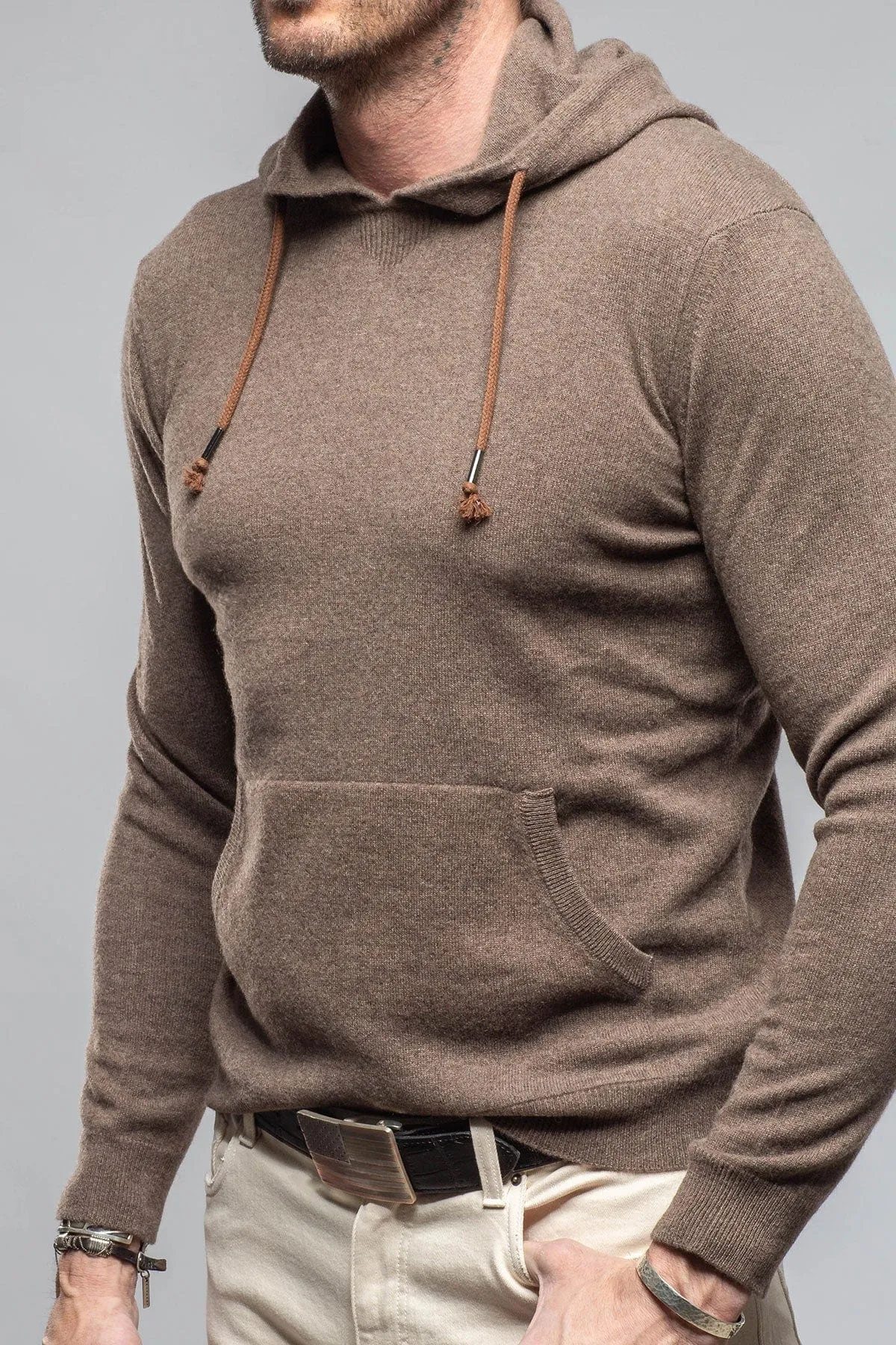 Florio II Cashmere Hoodie In Dark Sand