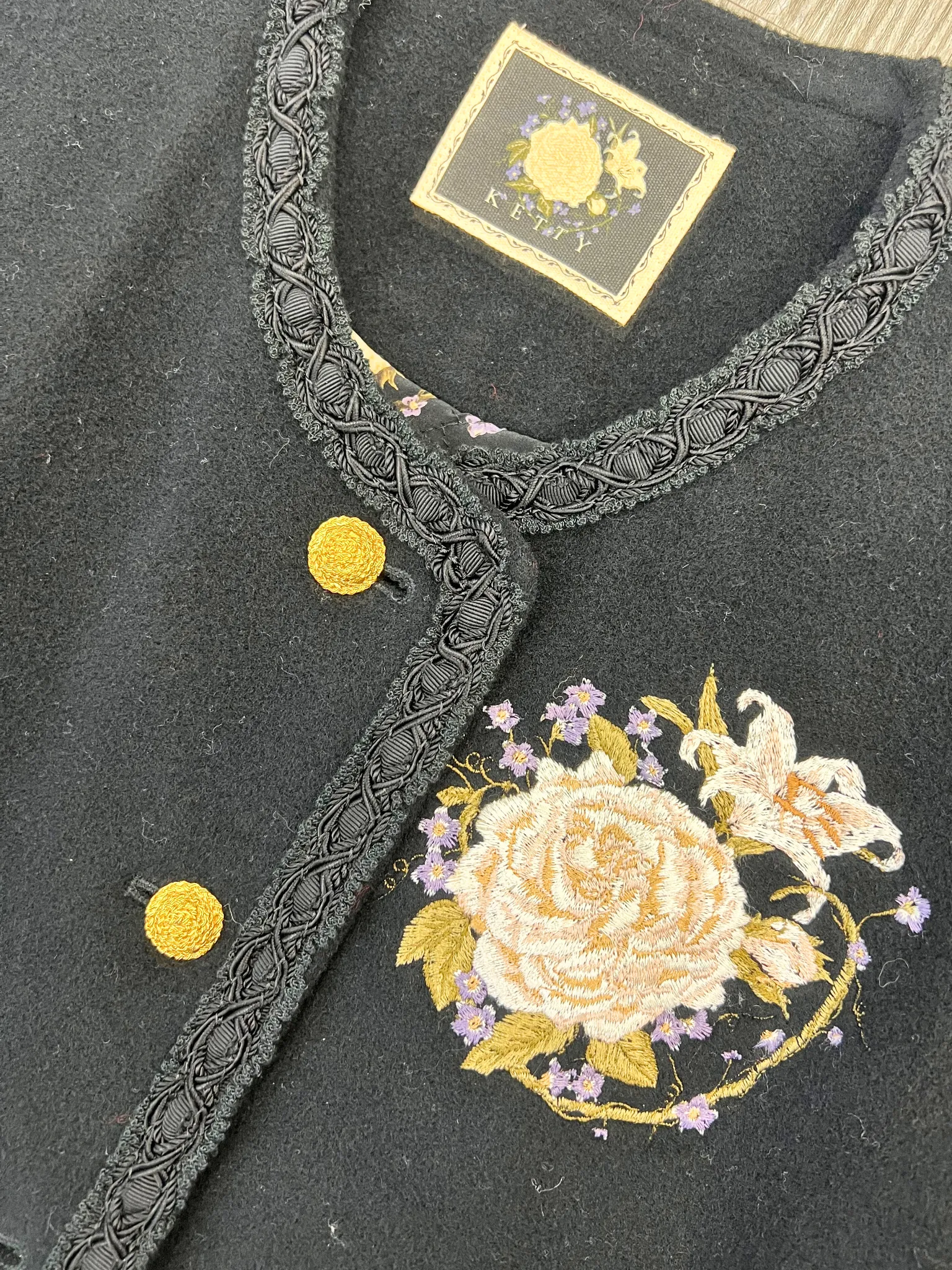 Flower Kitty Wool Coat