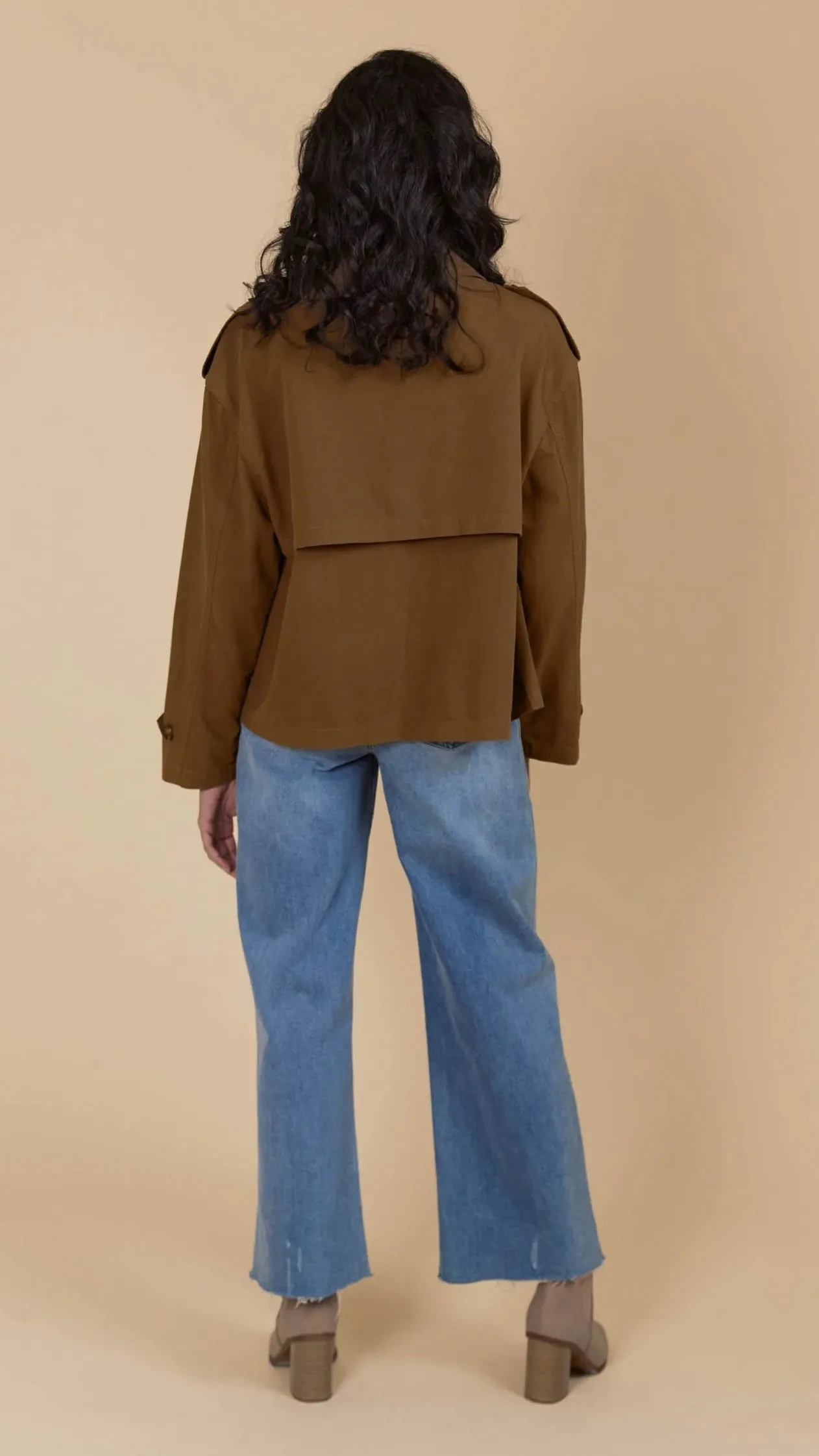 Freya Crop Trench Toffee