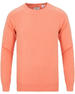 Gant Men's Cotton Cashmere Crew Sweater, Medium, Faded Coral