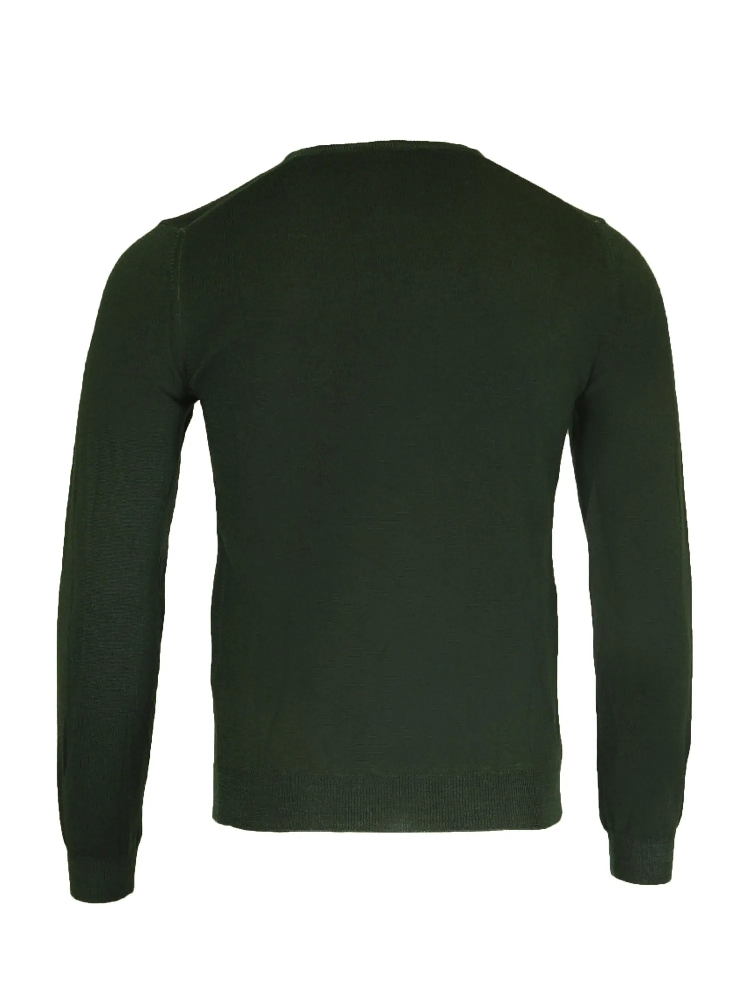 Gant Men's O2 Washed Merino V-Neck Sweater, Medium, Tartan Green
