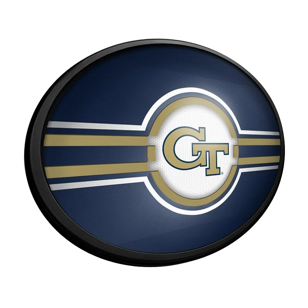 Georgia Tech Yellow Jackets: Oval Slimline Lighted Wall Sign