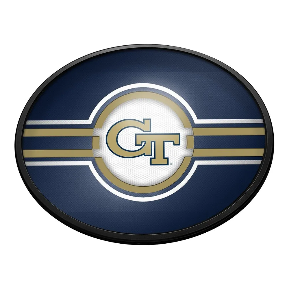 Georgia Tech Yellow Jackets: Oval Slimline Lighted Wall Sign