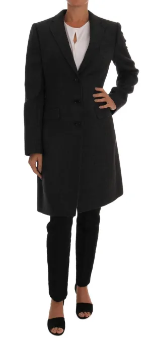 Gray Wool Classic Single Breasted Jacket