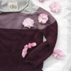 Handknitted Alpaca Wool Sweater (Plum)