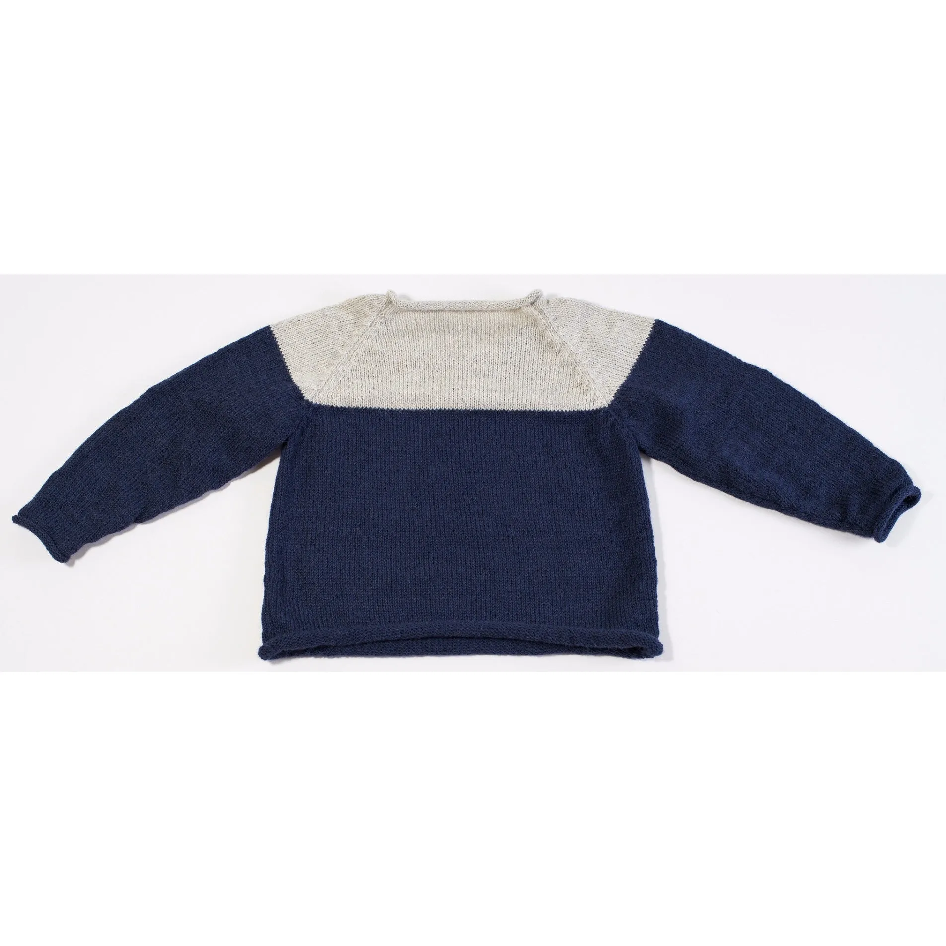 Handknitted Alpaca Wool Unisex Sweater (Navy)