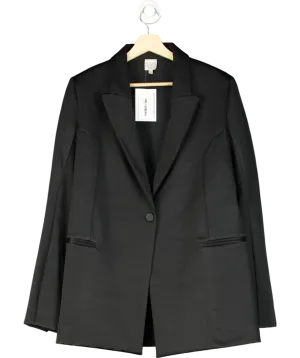 Hanne Bloch Black Satin Single Breasted Blazer One Size