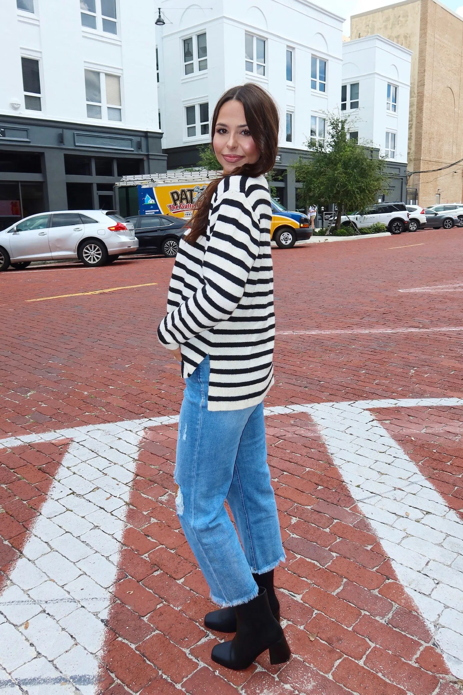 Heart To Heart Striped Sweater