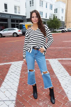 Heart To Heart Striped Sweater