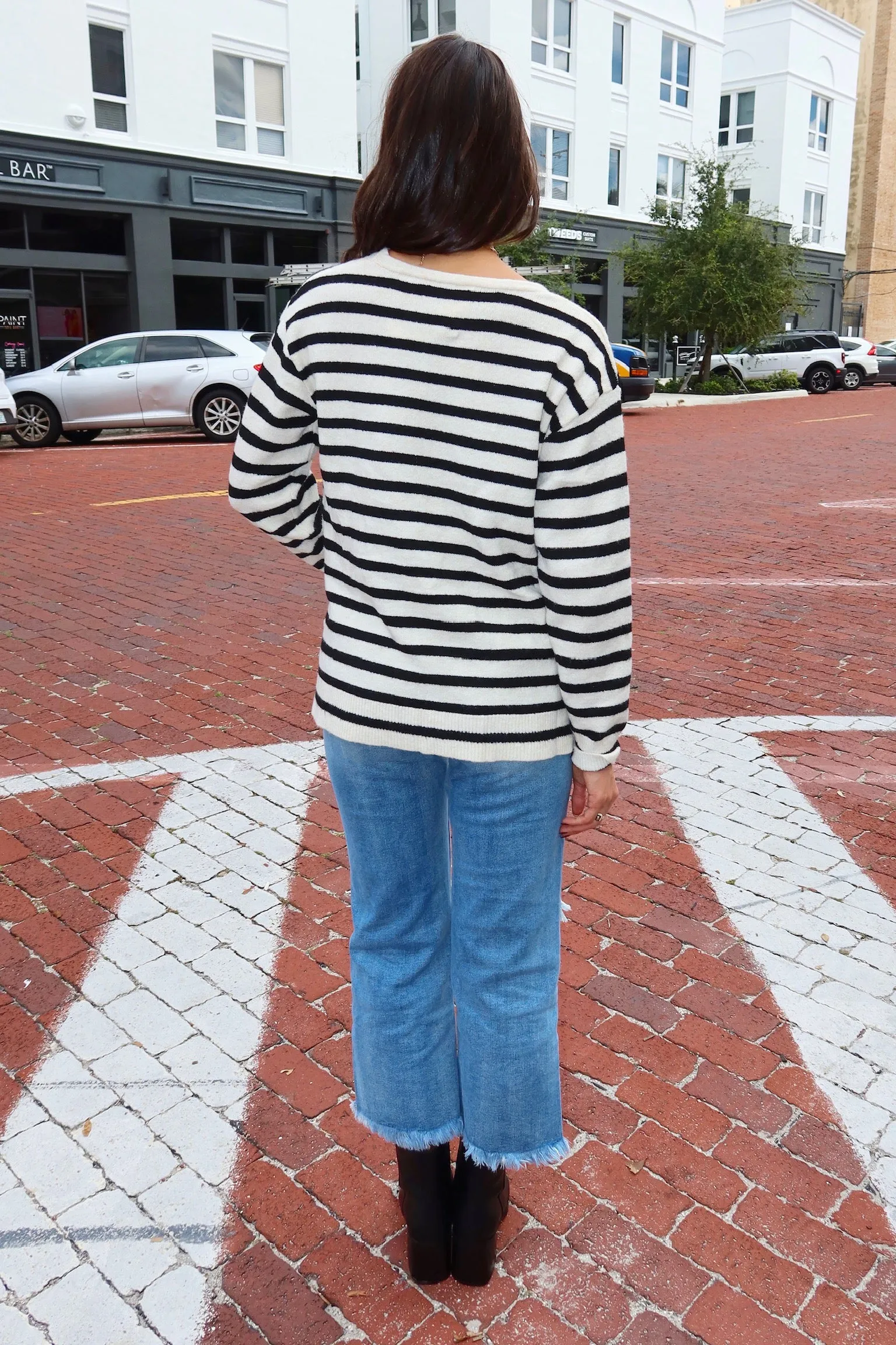 Heart To Heart Striped Sweater
