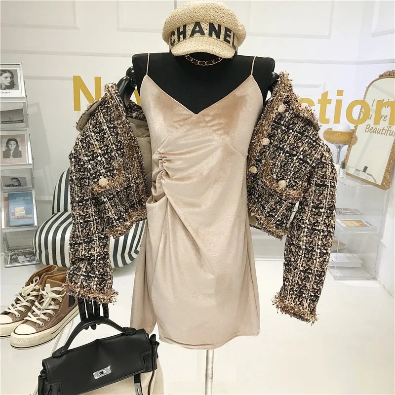 High-quality Elegant Jacket Women's Short Tweed Chic Jacket