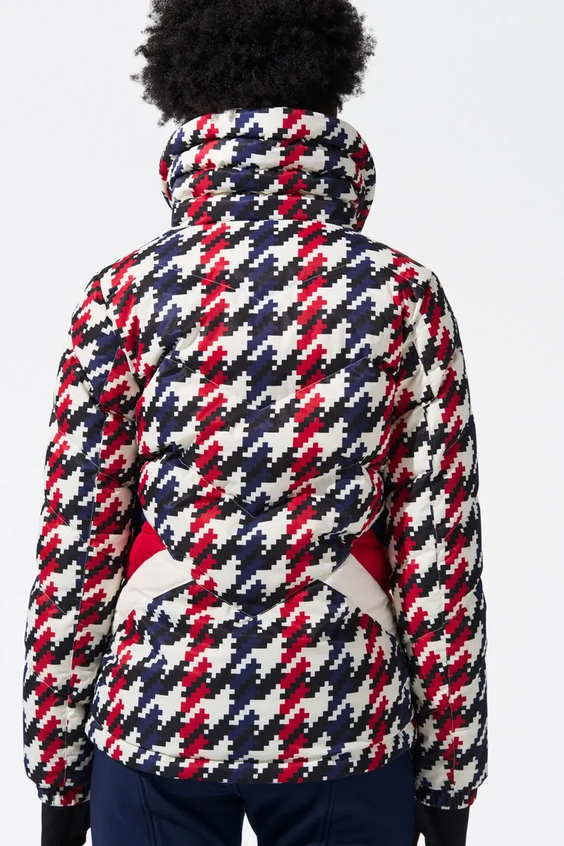Houndstooth Ski Duvet Down Ski Jacket
