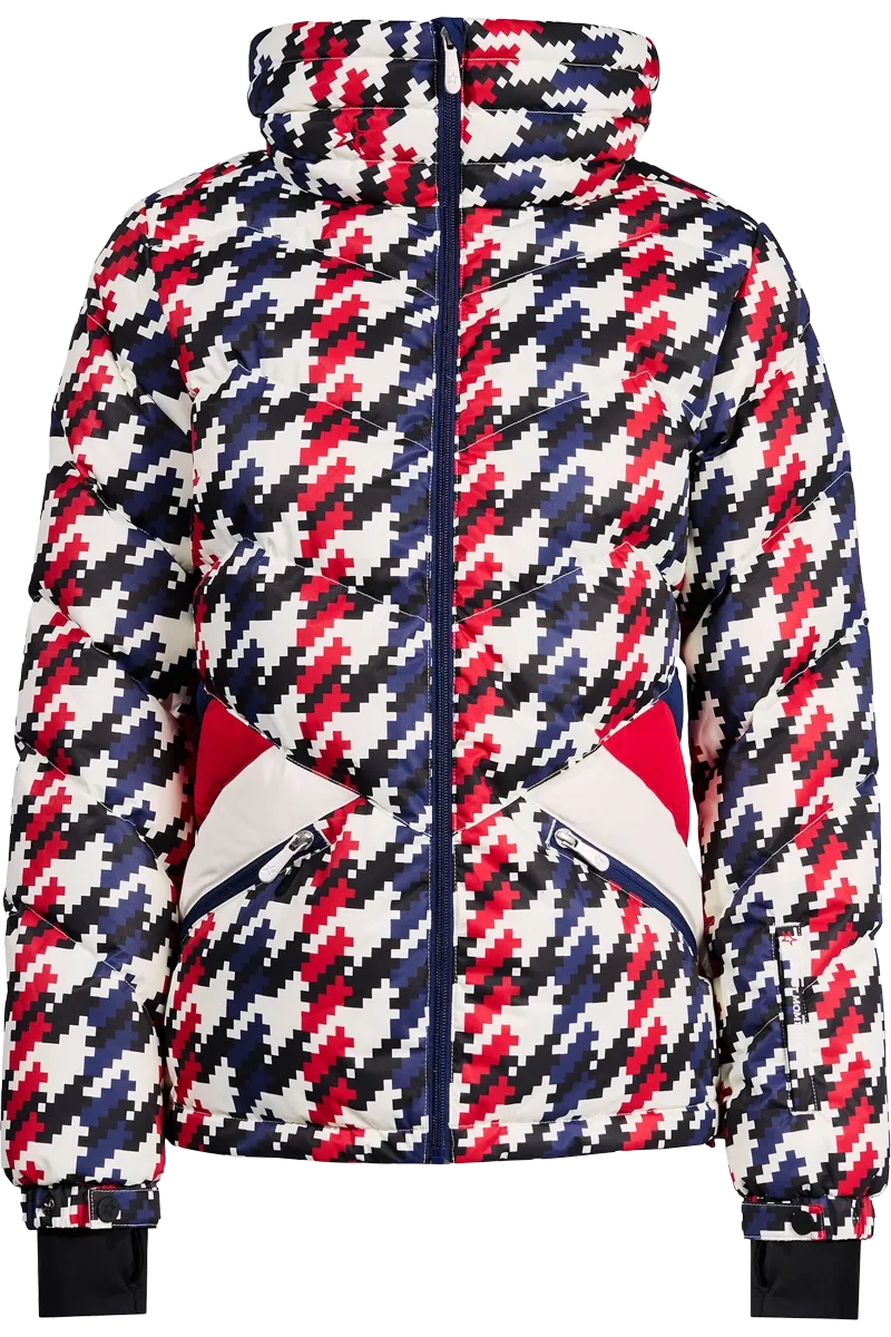 Houndstooth Ski Duvet Down Ski Jacket